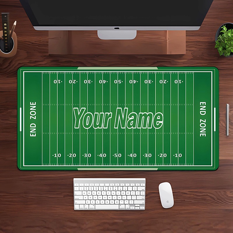 Gaming Keyboard Name - Custom Name American Football Field Desk