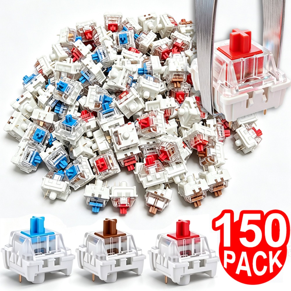 1-150Pcs 3 Pin DIY Mechanical  - огляд і ціна Keyboard Gaming Blue Switch