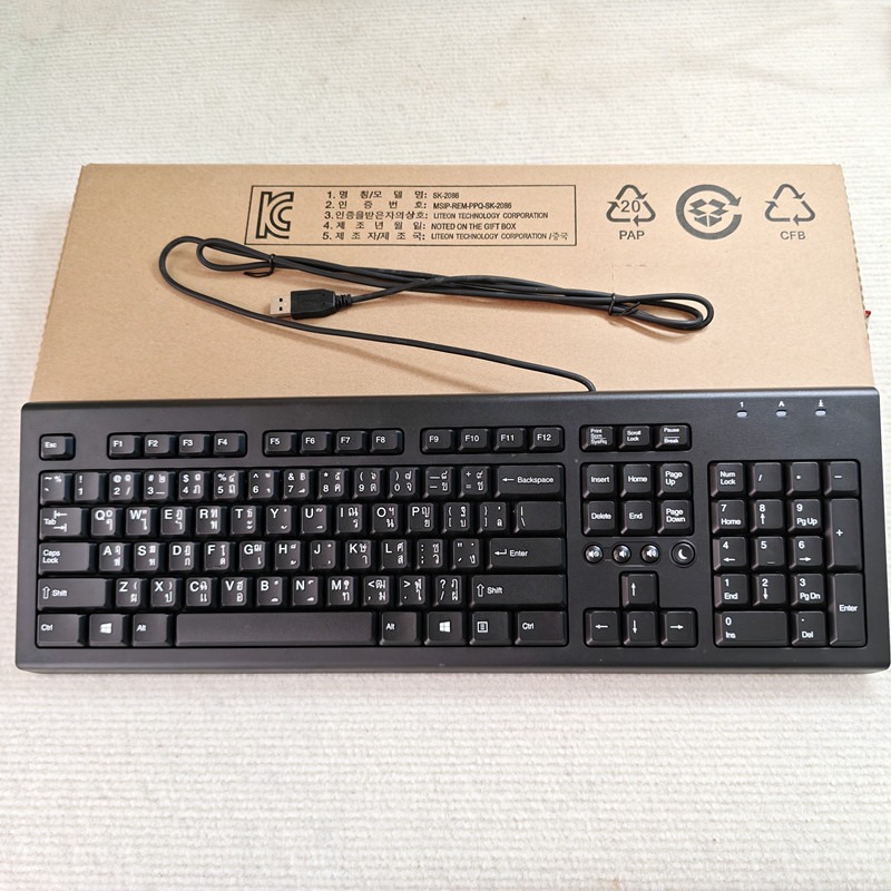 Thai layout USB wired keyboard - огляд і ціна Gaming Keyboard Blue Switches