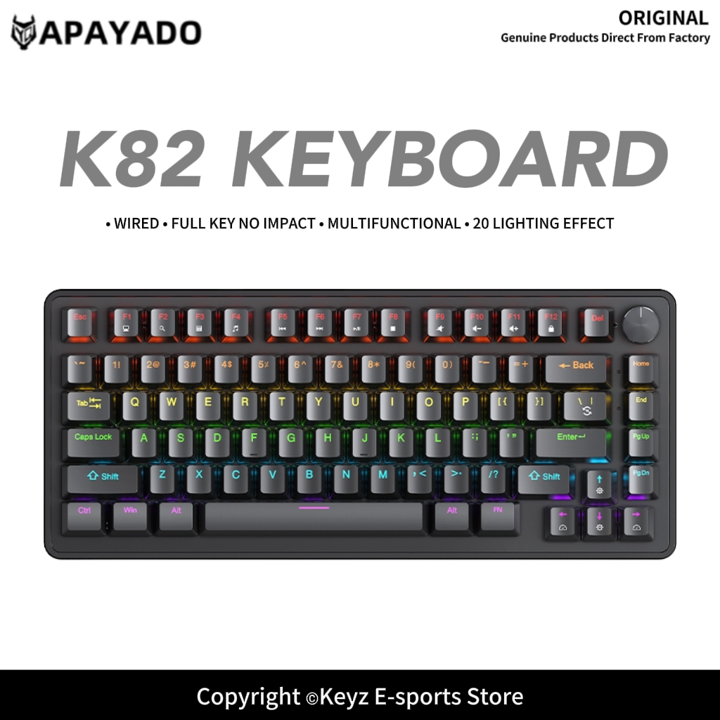 K82 75% Portable Wired Mechani - огляд і ціна Gaming Keyboard Blue Switches