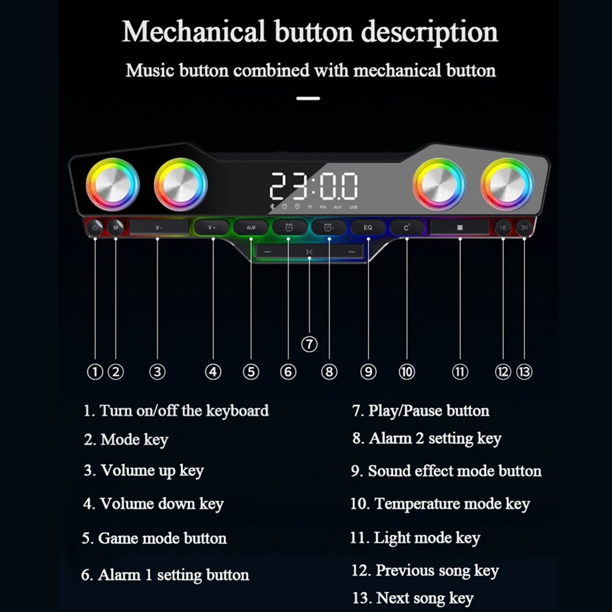 DTC5 V18 Dazzle Colour Speaker - огляд і ціна Gaming Keyboard Bluetooth