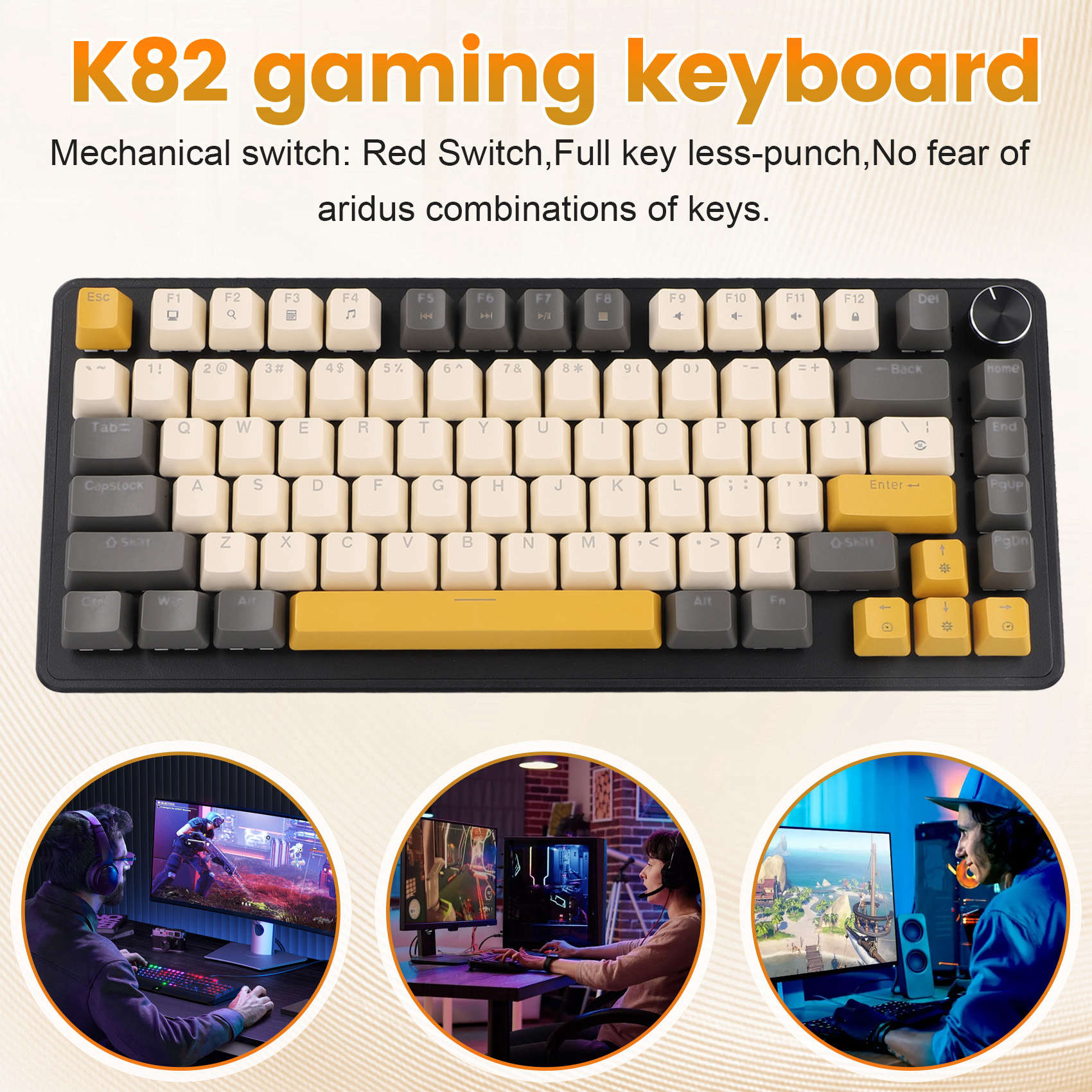 K82 Gaming Keyboard With Media - огляд і ціна Keyboard Gaming Blue Switch