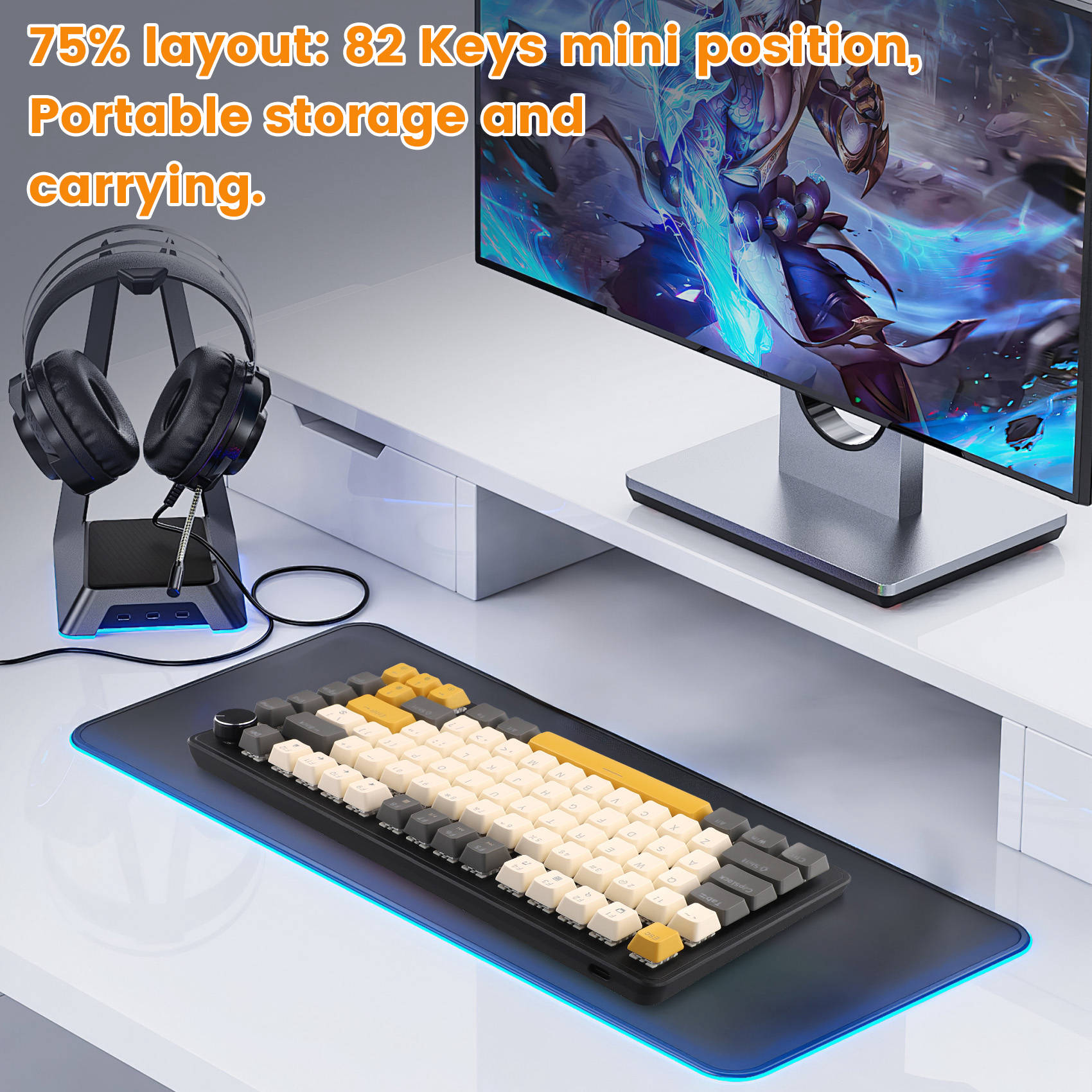 K82 Gaming Keyboard With Media - огляд і ціна Keyboard Gaming Blue Switch