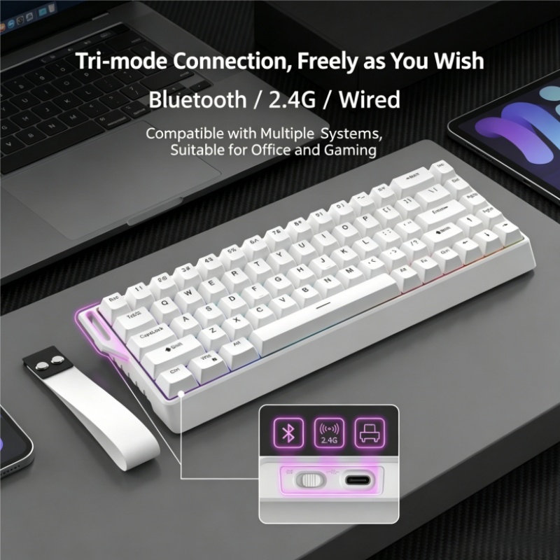 K68 RGB Backlight Three-Dimens - огляд і ціна Gaming Keyboard Blue Switches