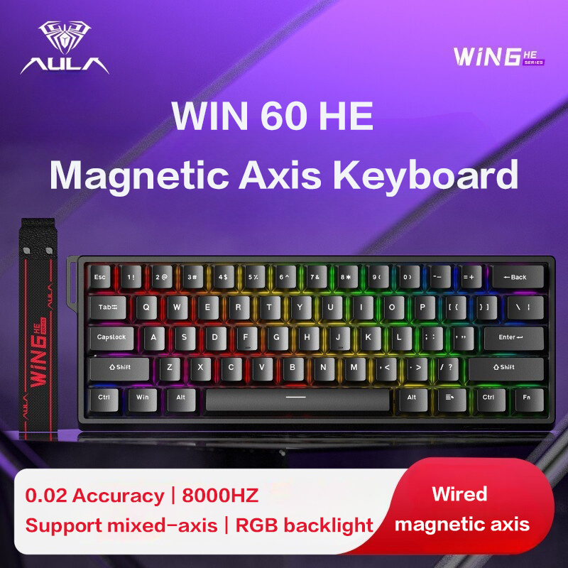 AULA WiN 60 Magnetic Axis Keyb - огляд і ціна Gaming Keyboard Blue Switches