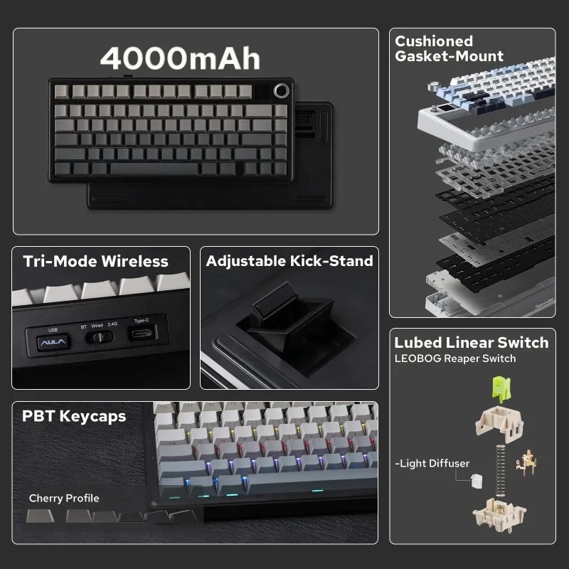 AULA F75 Max Mechanical Keyboa - огляд і ціна Gaming Keyboard Nearby