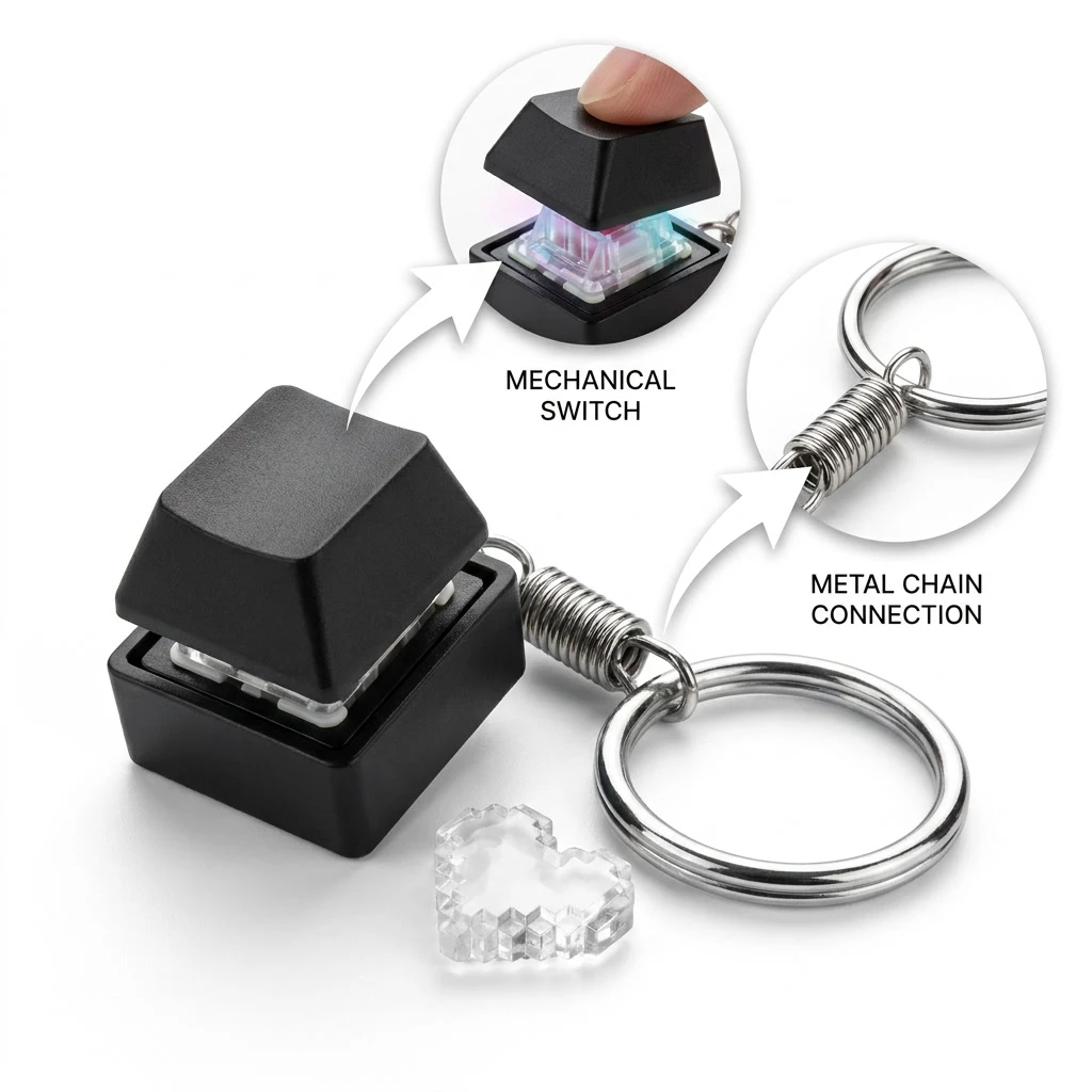 Mini RGB Keyboard Keychain Fid - огляд і ціна Mechanical Switch Tester