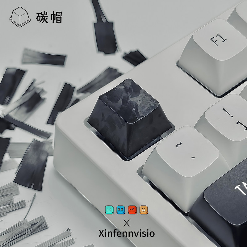 Black Carbon Fiber Keycaps 1pc - огляд і ціна Keyboard Gaming Black